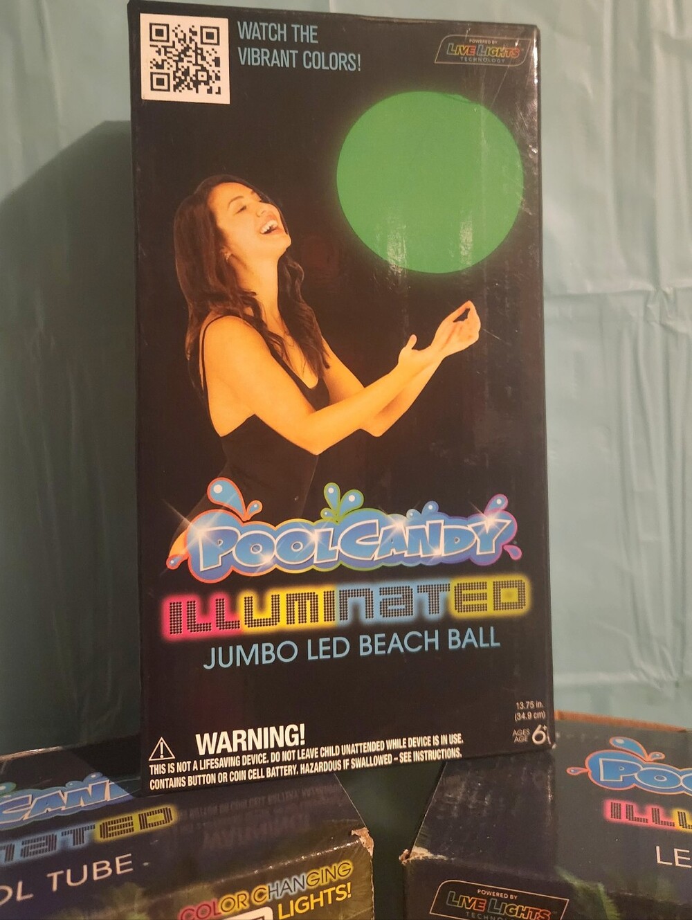 Pool Candy, Summer, Beach, Illuminated LED Large Pool Tube & Beach Ball Set - Picture 4 of 4